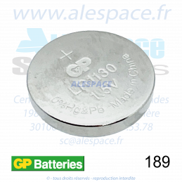 GP BATTERIES 189 - LR54 - V10GA - Pile bouton Alcaline - 1,5V - Blister x10 Piles - Photo 004