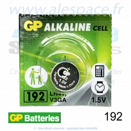 GP BATTERIES 192 - LR41 - V3GA - Pile bouton Alcaline - 1,5V - Blister x2 Piles - Photo 002