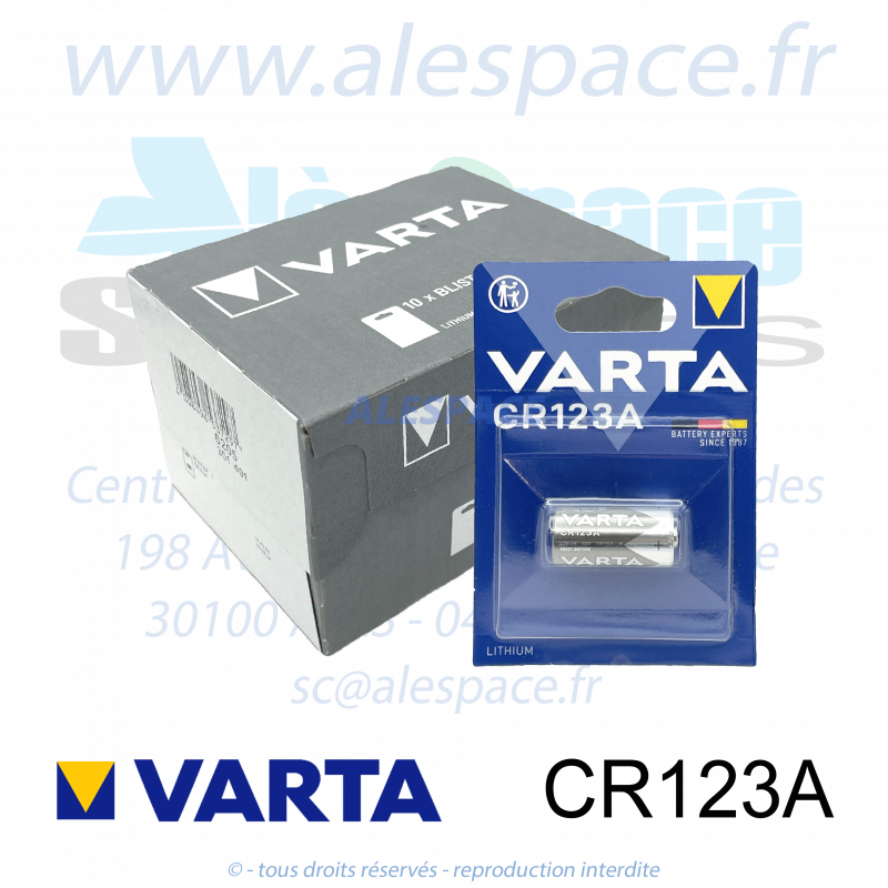 VARTA LITHIUM - CR123A - Pile Lithium - 3V - Boîtes x20 Piles - Photo 001 VARTA LITHIUM - CR123A - Pile Lithium - 3V - Boîtes x20 Piles - Photo 001