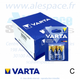 VARTA LONGLIFE POWER - C LR14 - Pile alcaline  - 1,5V - Boîte x20 Piles - Photo 001
