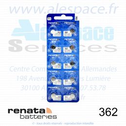 RENATA 362 MP - SR721SW - Pile de montre 1,55V - Blister x 10 Piles - Photo 001