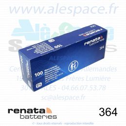 RENATA 364 MP - SR621SW - Pile de montre 1,55V - Boite x100 Piles - Photo 001