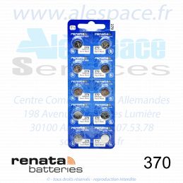 RENATA 370 MP - SR920W - Pile de montre 1,55V - Blister x10 Piles - Photo 001