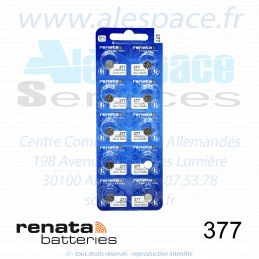 RENATA 377 MP - SR626SW - Pile de montre 1,55V - Blister x10 Piles - Photo 001