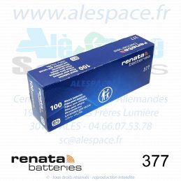 RENATA 377 MP - SR626SW - Pile de montre 1,55V - Boite x100 Piles - Photo 001