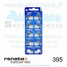 RENATA 395 MP - SR927SW - Pile de montre 1,55V - Blister x10 Piles - Photo 001