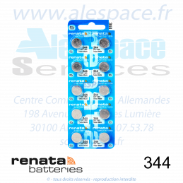 RENATA 344 MP - SR1136SW - Pile de montre 1,55V - Blister x10 Piles - Photo 001