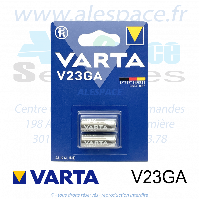 VARTA - V23GA - MN21 - 8LR932 - Pile alcaline - 12V - Blister x2 Piles - Photo 001 VARTA - V23GA - MN21 - 8LR932 - Pile alcaline - 12V - Blister x2 Piles - Photo 001