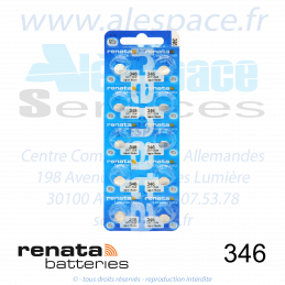 RENATA 346 MP - SR712SW - Pile de montre 1,55V - Blister x10 Piles - Photo 001