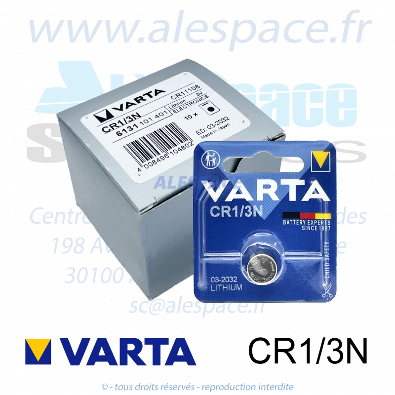 VARTA - CR1/3N - CR11108 - Pile Lithium - 3V - Boîte x10 Piles - Photo 001 VARTA - CR1/3N - CR11108 - Pile Lithium - 3V - Boîte x10 Piles - Photo 001