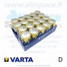 VARTA INDUSTRIAL PRO - D LR20 - Pile alcaline  - 1,5V - Boite x20 Piles - Photo 001