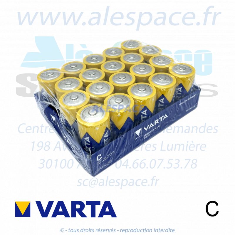 VARTA INDUSTRIAL PRO - C LR14 - Pile alcaline - 1,5V - Boîte x20 Piles - Photo 001 VARTA INDUSTRIAL PRO - C LR14 - Pile alcaline - 1,5V - Boîte x20 Piles - Photo 001