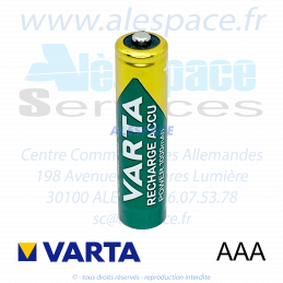 VARTA RECHARGE ACCU POWER - AAA HR03 - NIMH 1000 mah - 1,2V - Blister x4 Accus - Photo 002