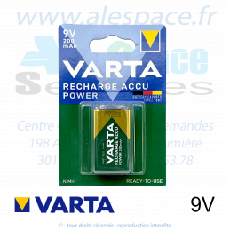 VARTA RECHARGE ACCU POWER - 9V HR9V E-BLOCK - NIMH 200 mah - 9V - Photo 001