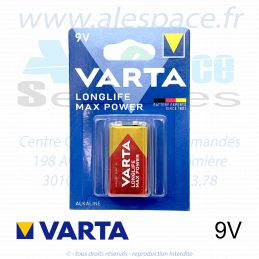 VARTA LONGLIFE MAX POWER - 9V E-BLOCK 6LR61 - Pile alcaline  - 9V - Photo 001