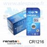 RENATA CR1216 MFR SC - Pile bouton Lithium - 3V - Boîte x10 Piles - Photo 001