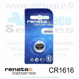 RENATA CR1616 SC - Pile bouton Lithium - 3V - Photo 001