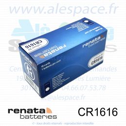 RENATA CR1616 SC - Pile bouton Lithium - 3V - Boîte x10 Piles - Photo 002