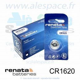 RENATA CR1620 SC - Pile bouton Lithium - 3V - Boîte x10 Piles - Photo 001