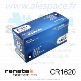 RENATA CR1620 SC - Pile bouton Lithium - 3V - Boîte x10 Piles - Photo 002