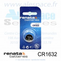 RENATA CR1632 SC - Pile bouton Lithium - 3V - Photo 001