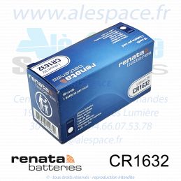 RENATA CR1632 SC - Pile bouton Lithium - 3V - Boîte x10 Piles - Photo 002