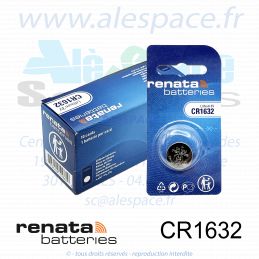 RENATA CR1632 SC - Pile bouton Lithium - 3V - Boîte x10 Piles - Photo 001