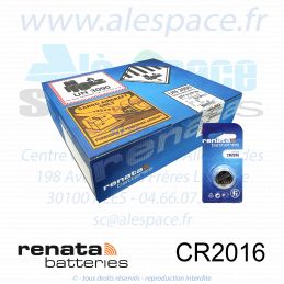 RENATA CR2016 MFR SC - Pile bouton Lithium - 3V - Boîte x300 Piles - Photo 001