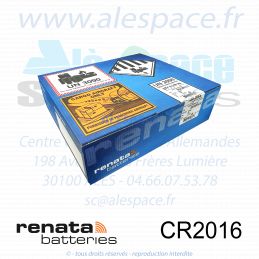 RENATA CR2016 MFR SC - Pile bouton Lithium - 3V - Boîte x300 Piles - Photo 002