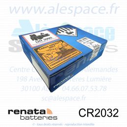 RENATA CR2032 MFR SC - Pile bouton Lithium - 3V - Boîte x300 Piles - Photo 002