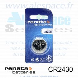 RENATA CR2430 SC - Pile bouton Lithium - 3V - Photo 001