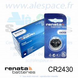 RENATA CR2430 SC - Pile bouton Lithium - 3V - Boîte x10 Piles - Photo 001