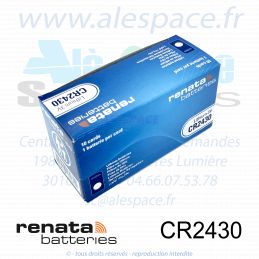 RENATA CR2430 SC - Pile bouton Lithium - 3V - Boîte x10 Piles - Photo 002