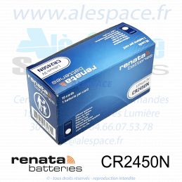 RENATA CR2450N SC - Pile bouton Lithium - 3V - Boîte x10 Piles - Photo 002