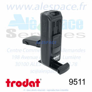 TRODAT - 9511 MONTURE TAMPON DE POCHE POCKET PRINTY - NOIR - Réf 148636 - Photo 002