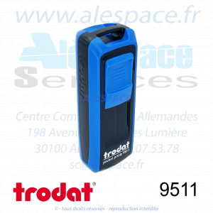 TRODAT - 9511 MONTURE TAMPON DE POCHE POCKET PRINTY - BLEU - Réf 148735 - Photo 001