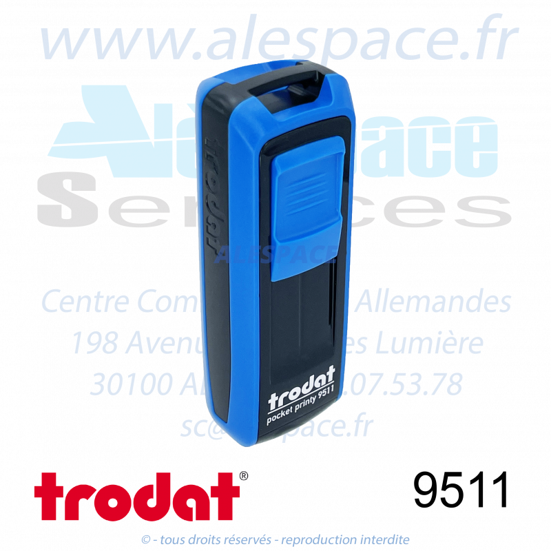 TRODAT - 9511 MONTURE TAMPON DE POCHE POCKET PRINTY - BLEU - Réf 148735 - Photo 001 TRODAT - 9511 MONTURE TAMPON DE POCHE POCKET PRINTY - BLEU - Réf 148735 - Photo 001