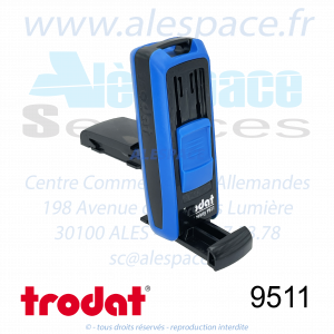 TRODAT - 9511 MONTURE TAMPON DE POCHE POCKET PRINTY - BLEU - Réf 148735 - Photo 001