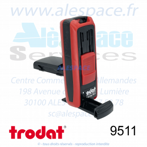 TRODAT - 9511 MONTURE TAMPON DE POCHE POCKET PRINTY - ROUGE - Réf 148739 - Photo 002