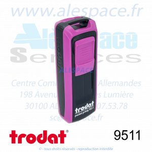 TRODAT - 9511 MONTURE TAMPON DE POCHE POCKET PRINTY - FUCHSIA - Réf 148751 - Photo 001