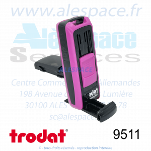 TRODAT - 9511 MONTURE TAMPON DE POCHE POCKET PRINTY - FUCHSIA - Réf 148751 - Photo 002