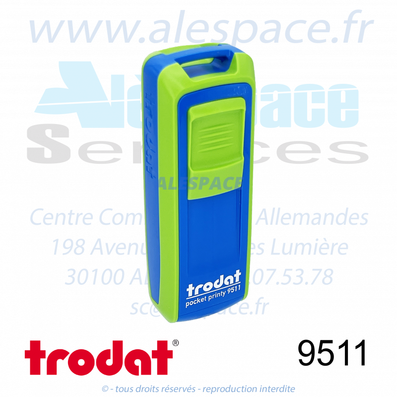 TRODAT - 9511 MONTURE TAMPON DE POCHE POCKET PRINTY - VERT BLEU - Réf 148840 - Photo 001 TRODAT - 9511 MONTURE TAMPON DE POCHE POCKET PRINTY - VERT BLEU - Réf 148840 - Photo 001