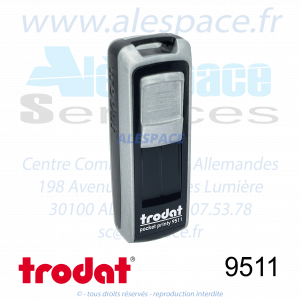 TRODAT - 9511 MONTURE TAMPON DE POCHE POCKET PRINTY - ARGENT - Réf 148842 - Photo 001