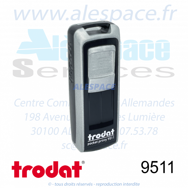 TRODAT - 9511 MONTURE TAMPON DE POCHE POCKET PRINTY - ARGENT - Réf 148842 - Photo 001 TRODAT - 9511 MONTURE TAMPON DE POCHE POCKET PRINTY - ARGENT - Réf 148842 - Photo 001