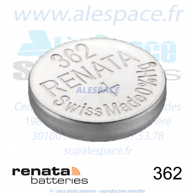 RENATA 362 MP - SR721SW - Pile de montre 1,55V - Photo 001