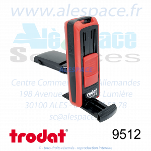 TRODAT - 9512 MONTURE TAMPON DE POCHE POCKET PRINTY - ROUGE - Réf 149168 - Photo 00