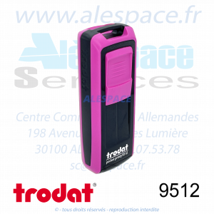 TRODAT - 9512 MONTURE TAMPON DE POCHE POCKET PRINTY - FUCHSIA - Réf 149192 - Photo 001