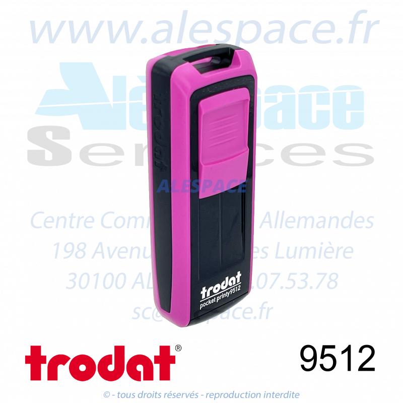 TRODAT - 9512 MONTURE TAMPON DE POCHE POCKET PRINTY - FUCHSIA - Réf 149192 - Photo 001 TRODAT - 9512 MONTURE TAMPON DE POCHE POCKET PRINTY - FUCHSIA - Réf 149192 - Photo 001