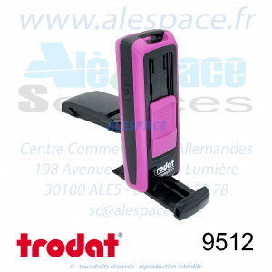 TRODAT - 9512 MONTURE TAMPON DE POCHE POCKET PRINTY - FUCHSIA - Réf 149192 - Photo 002