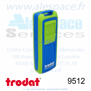 TRODAT - 9512 MONTURE TAMPON DE POCHE POCKET PRINTY - VERT BLEU - Réf 149200 - Photo 001